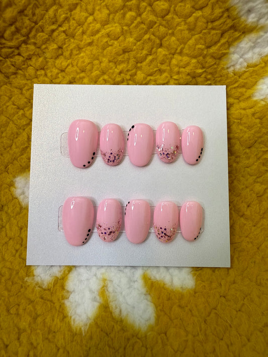 Pink Confetti Kiss